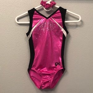 GK Other - GK Elite Aly silver foil pink leotard GK Other - GK Elite Aly silver foil pink leotard